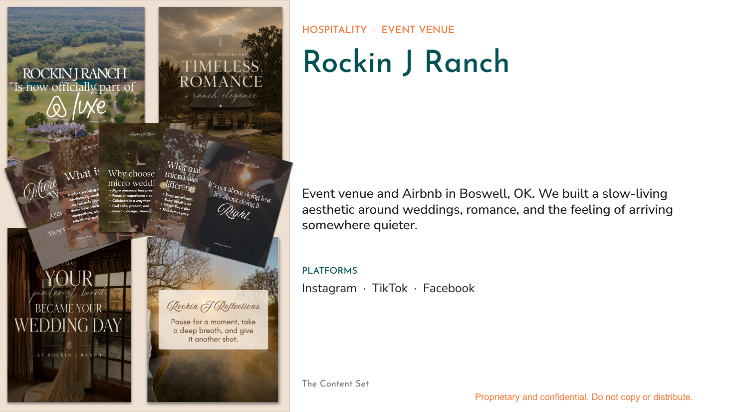 Rockin J Ranch social media portfolio